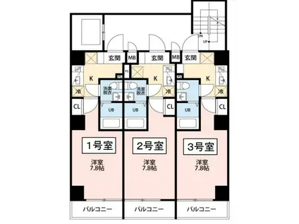 BEAR PARK(1K/5階)の間取り写真