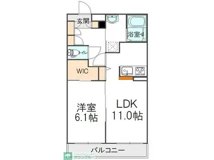 オアゾ桜台II(1LDK/2階)の間取り写真