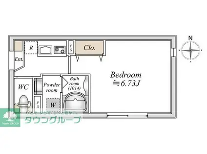 LIVEFLAT巣鴨(1K/2階)の間取り写真
