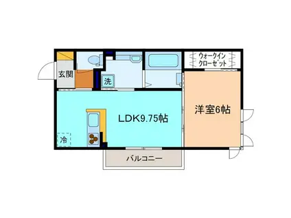 ポンパブランカ14(1LDK/3階)の間取り写真