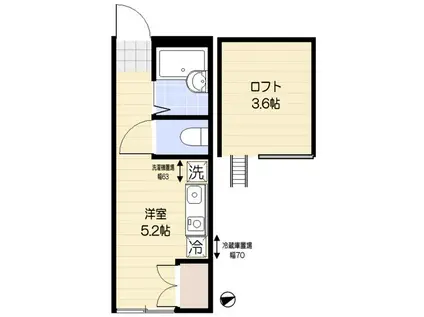 ロック・フィールド保土ヶ谷(ワンルーム/1階)の間取り写真