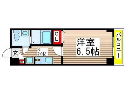 アリビオ八千代台西(1K/2階)の間取り写真