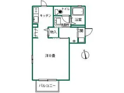 ネージュ(1K/1階)の間取り写真