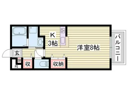 エミネンス堂本(1K/1階)の間取り写真