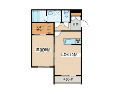 T&CO(1LDK/1階)の間取り写真