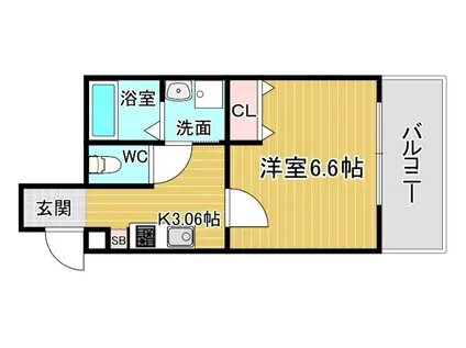 ALEGRIA池田(1K/1階)の間取り写真