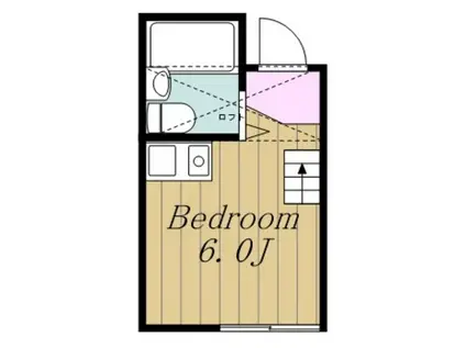 茂富ハウス7(ワンルーム/1階)の間取り写真