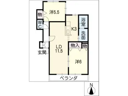 TM本陣(2LDK/1階)の間取り写真