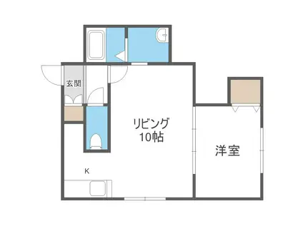 ノーマルヒル本町(1LDK/1階)の間取り写真