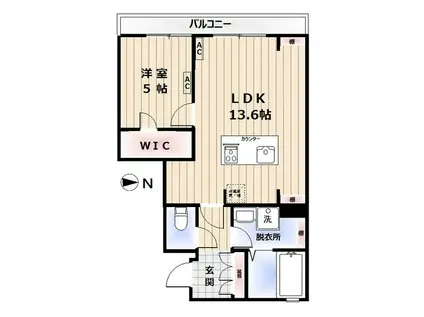 GREEN HOUSE中野坂上(1LDK/3階)の間取り写真