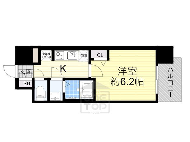 プレサンス庄内ブレイシス(1K/6階)の間取り写真