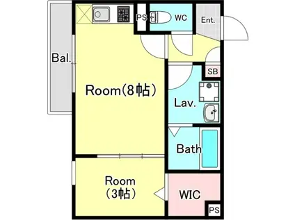 ジーメゾン岩槻上里(1LDK/1階)の間取り写真
