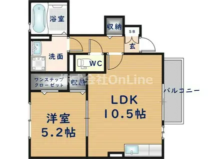 シャルマンカルチェ(1LDK/1階)の間取り写真