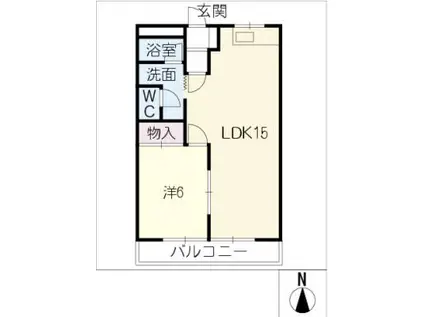 エスポアール江口 I(1LDK/1階)の間取り写真