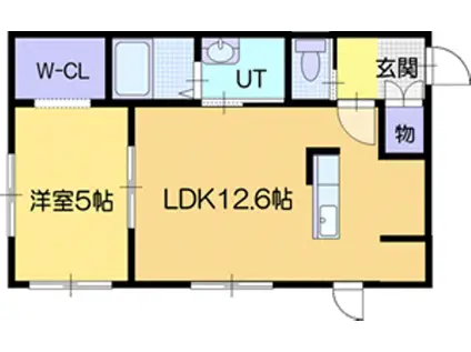 MARRESE BRIGHT(1LDK/1階)の間取り写真