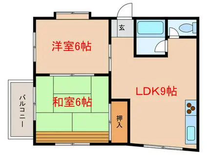 メゾンルミェール(2LDK/2階)の間取り写真