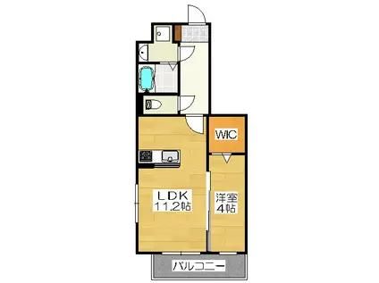 RAG STYLE二日市中央(1LDK/1階)の間取り写真