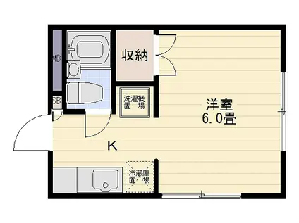 FTKハイツ(ワンルーム/1階)の間取り写真