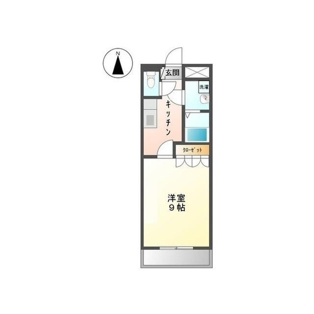 サンモール中島 A(1K/2階)の間取り写真