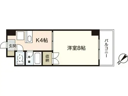 めーるにしむら(1K/5階)の間取り写真