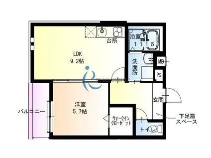 フジパレス今川公園東V番館(1LDK/2階)の間取り写真