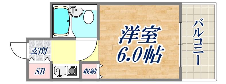 アネックス高座(1K/1階)の間取り写真