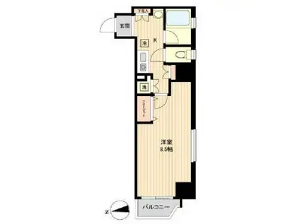 ラクラス新御徒町(1K/6階)の間取り写真