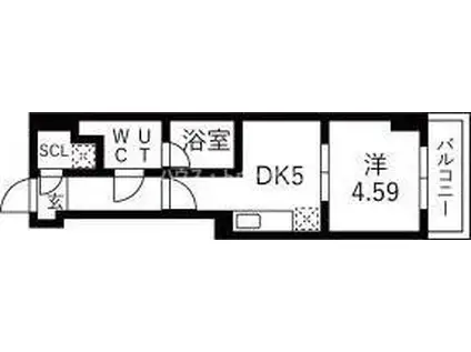 TRADIS大塚(1DK/3階)の間取り写真