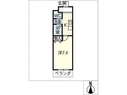A・CITY守山小幡(1K/1階)の間取り写真