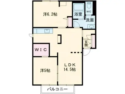 グランデージ・オヌキ C棟(2LDK/2階)の間取り写真