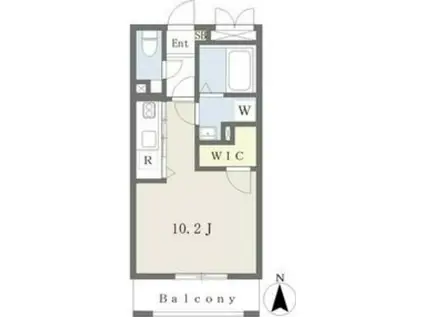 AXIA 亀島(ワンルーム/2階)の間取り写真