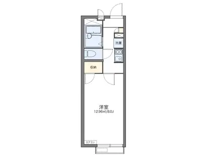 京王線 飛田給駅 徒歩18分 2階建 築15年(1K/1階)の間取り写真