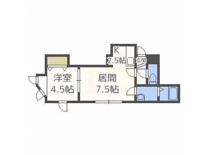LEE SQUARE21(1DK/3階)の間取り写真