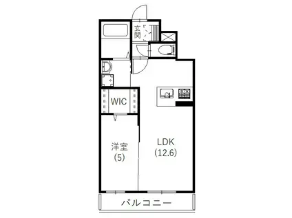 プルミエール八幡(1LDK/3階)の間取り写真