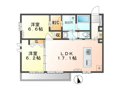 EX MAISON(2LDK/2階)の間取り写真