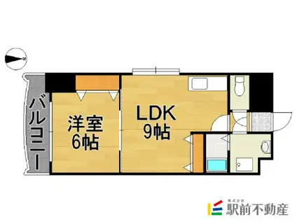 ロイヤル天神東104(1LDK/2階)の間取り写真