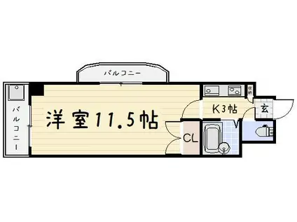 ロイヤルリージェント(1K/12階)の間取り写真