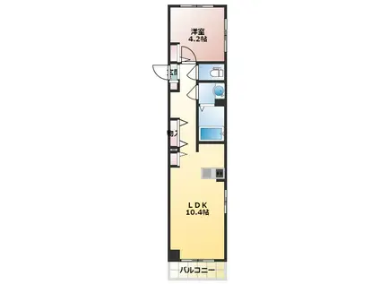 グラシア津田沼I(1LDK/3階)の間取り写真