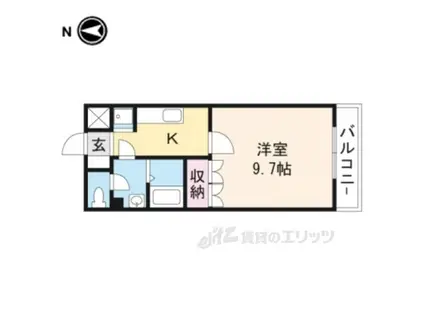 ラ・メゾン・アンジュ(1K/1階)の間取り写真