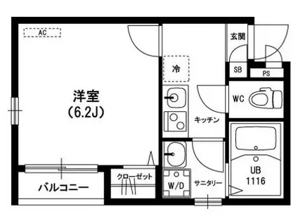 リブリ・雑司が谷(1K/2階)の間取り写真