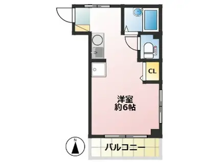 SIマンション(ワンルーム/2階)の間取り写真