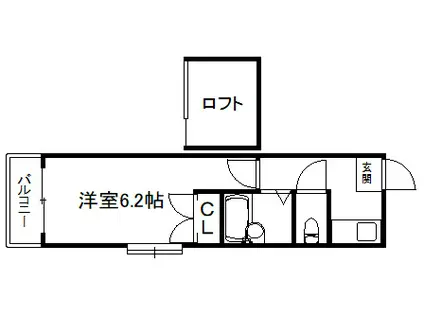 マーベラス赤坂(1K/3階)の間取り写真