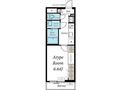 グレイス西所沢(1K/2階)の間取り写真