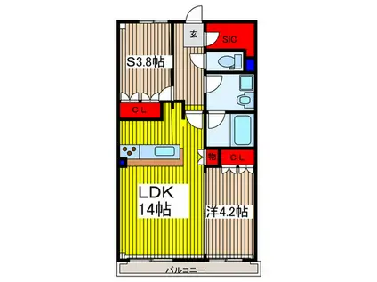 COMFORT STAGE(1SLDK/3階)の間取り写真