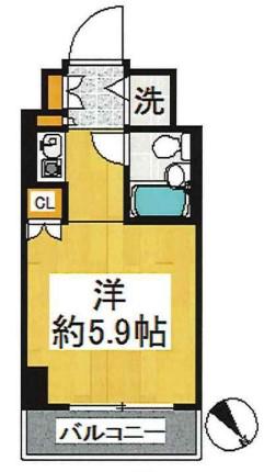 ルネ和田町(ワンルーム/7階)の間取り写真