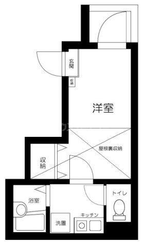 エマノンフラット扇大橋(1K/3階)の間取り写真