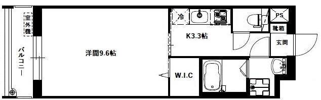 ビリーヴヒルズII(1K/3階)の間取り写真