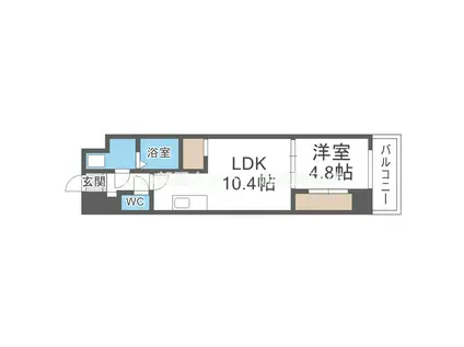 ビエラコート岸部中(1LDK/2階)の間取り写真
