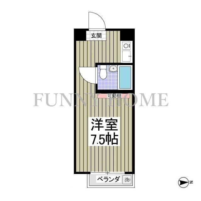 アイエヌジー笹塚(ワンルーム/3階)の間取り写真