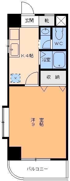 れぐるす東雲(1K/3階)の間取り写真